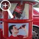 Photo 7: Red Coco-Cola kiosk.