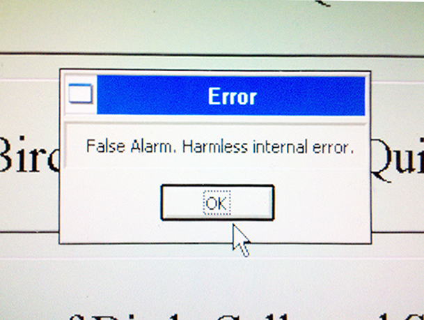 False alarm error.