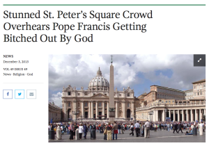 The Onion article on Pope Francis