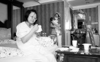 A Chinese professional working at a postpartum center, similar to the activities of a yuesao.